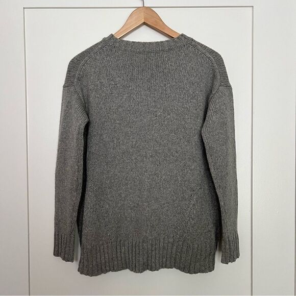 J Crew Sweater Womens Size XS Gray Knit Oversized Crew Neck Stretch Wool Blend - Picture 9 of 15
